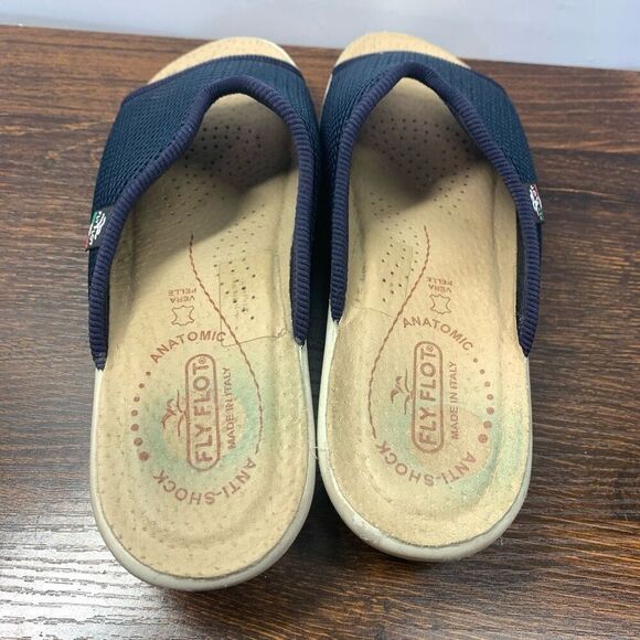 Fly Flot Women's Open Toe Anatomic Anti-Shock Slide Sandals Navy Blue Size 39 EU - Picture 10 of 11